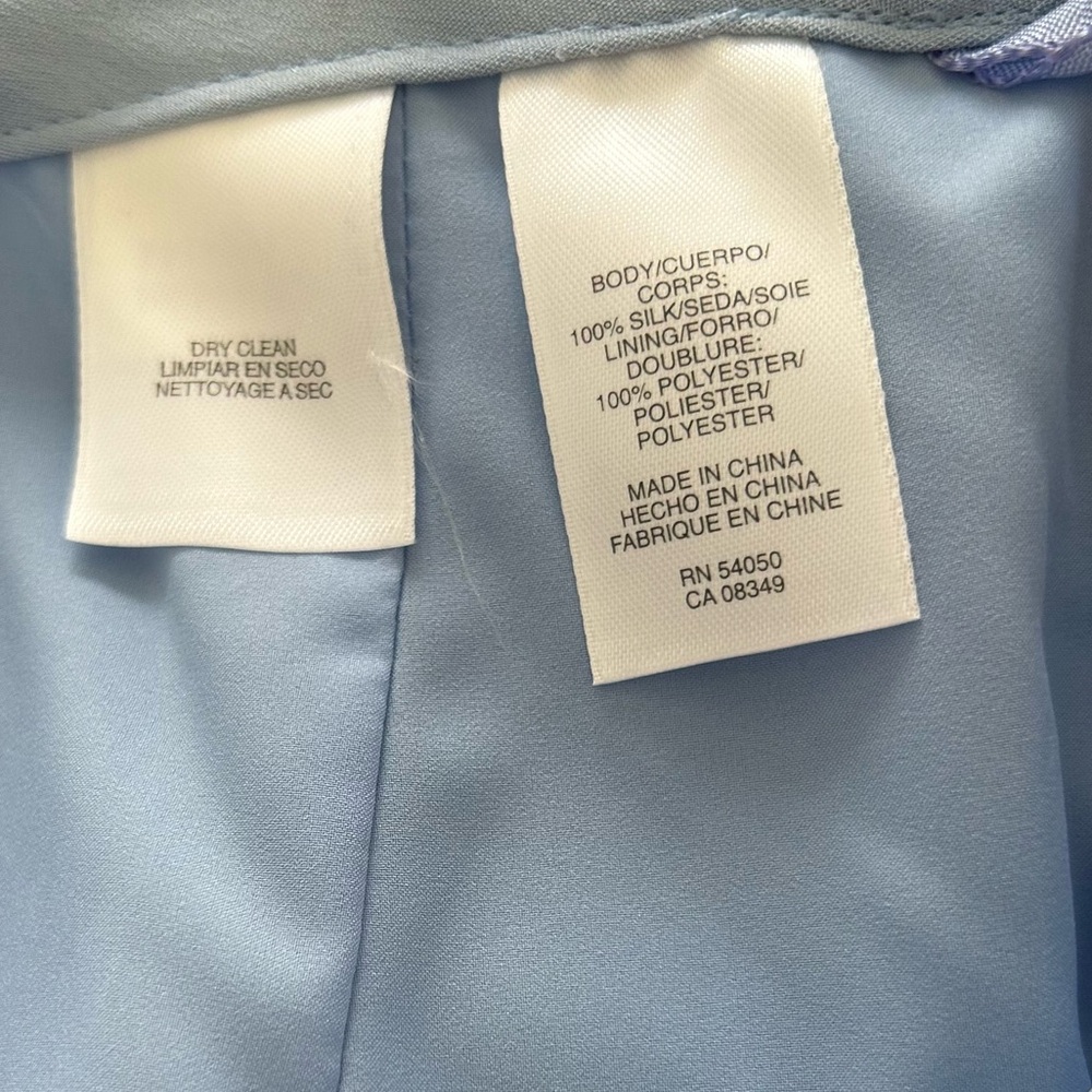 Pleated Skirt Jones New York Size 12 Silk Blue Office Siren Career Flowy NEW - Picture 5 of 7